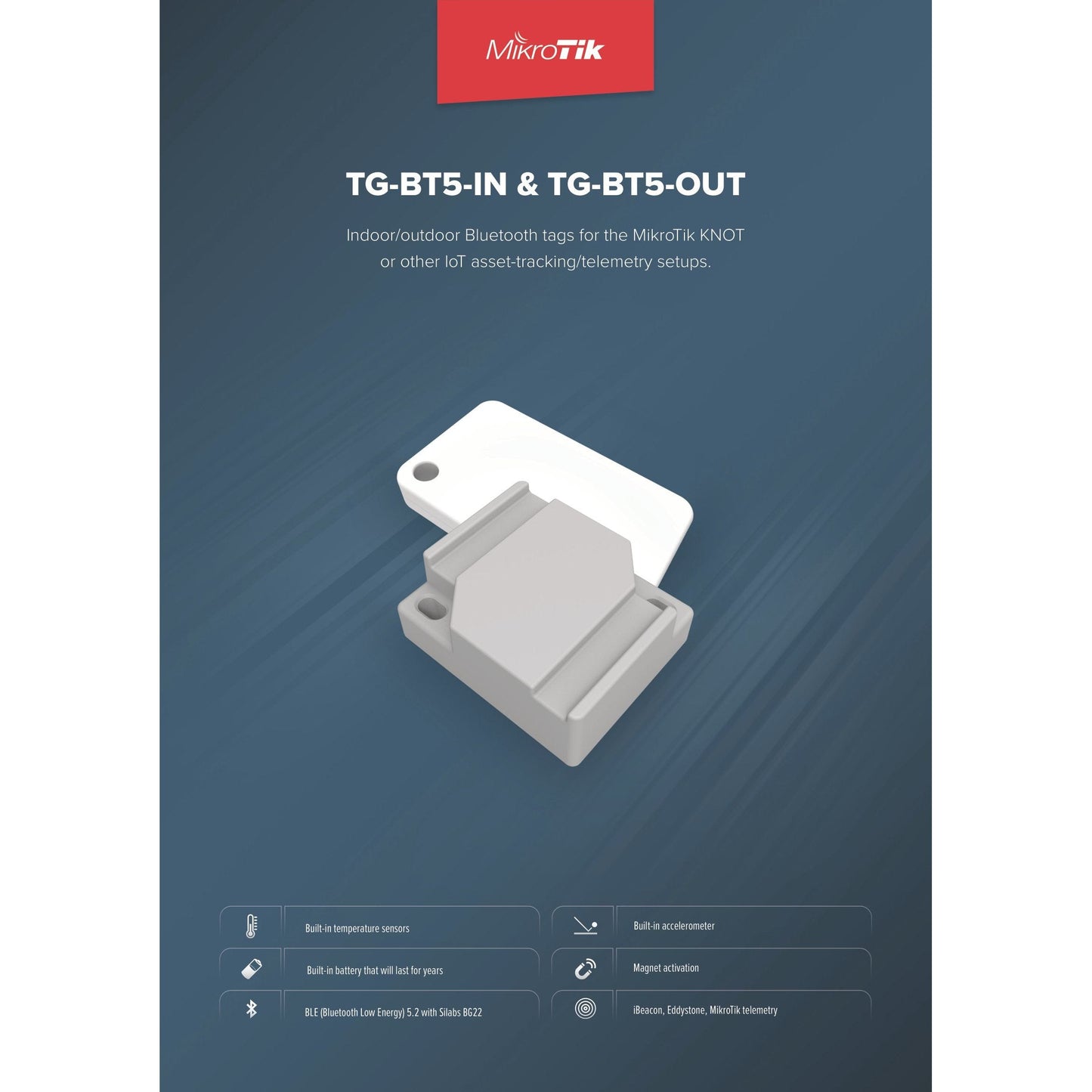 MikroTik Indoor IoT Bluetooth Tag | TG-BT5-IN