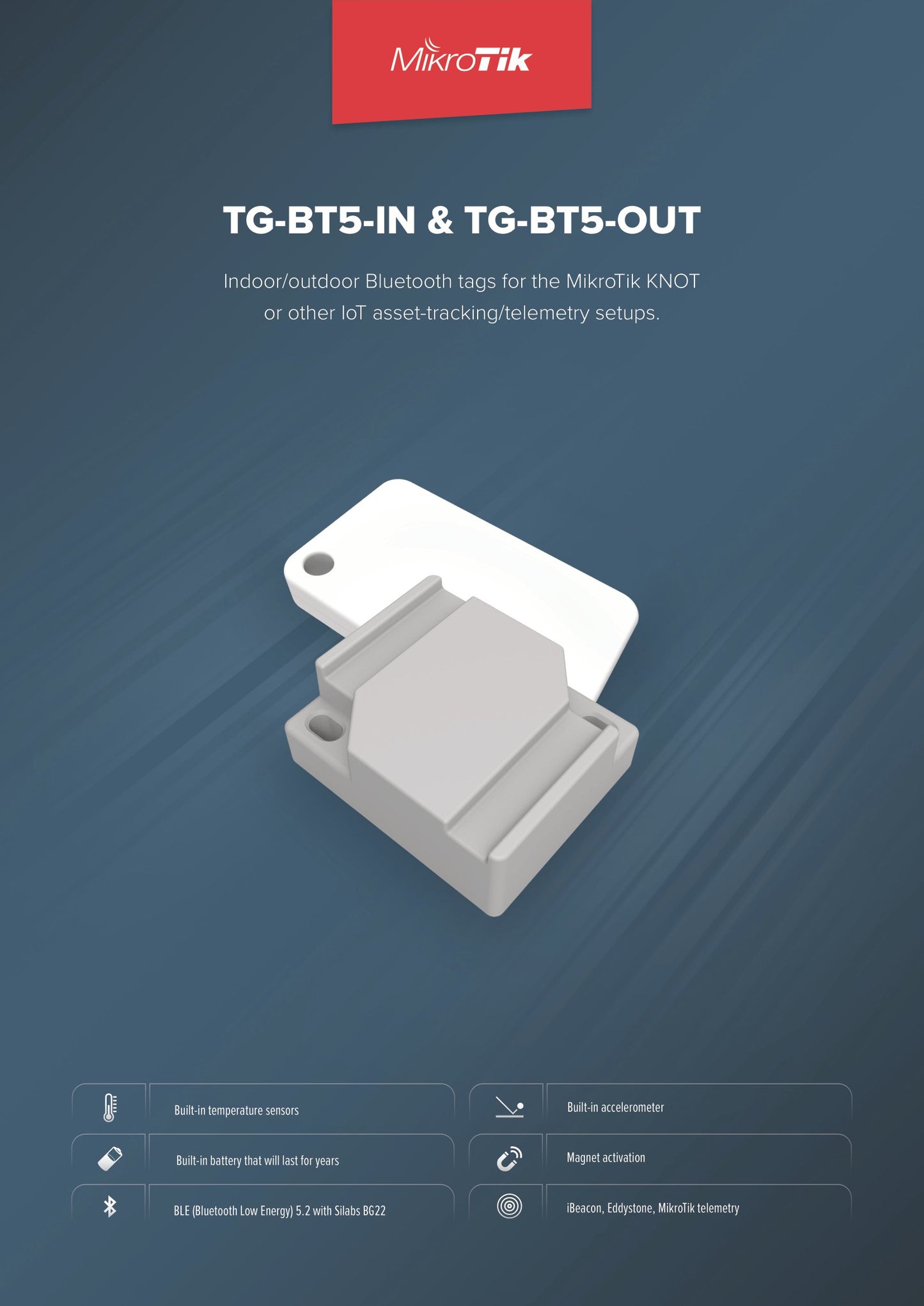 MikroTik Outdoor IoT Bluetooth Tag | TG-BT5-OUT