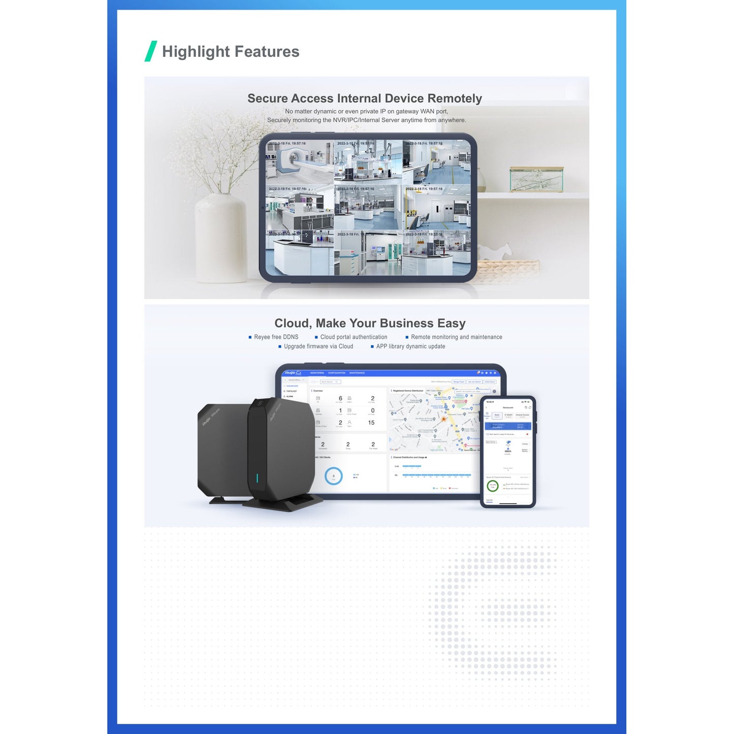 Reyee 5 Port Gigabit AC Wave 2 Cloud Router | RG-EG105GW(T)