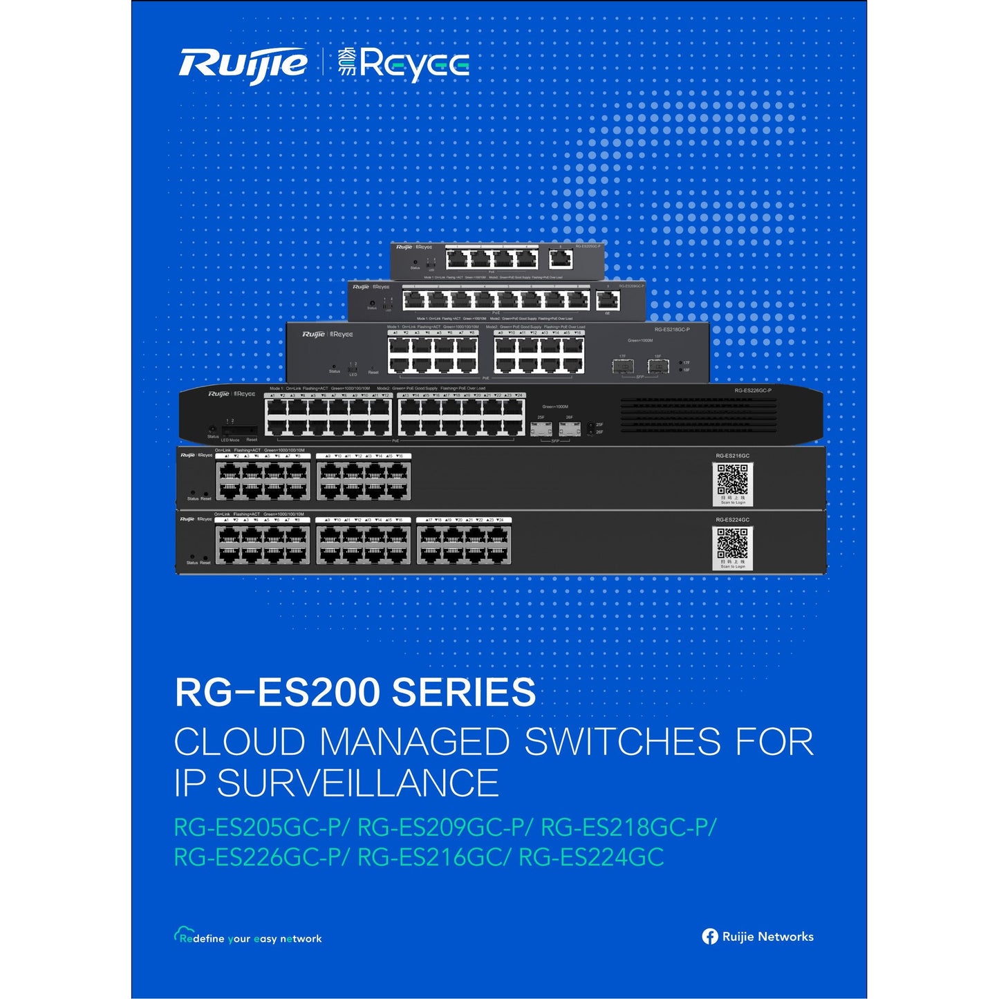Reyee 5 Port Gigabit with 4 PoE 54W Layer 2 Smart Switch | RG-ES205GC-P