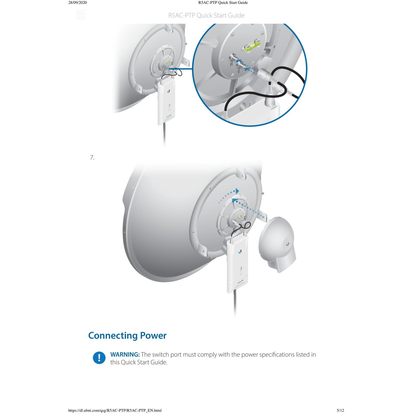 Ubiquiti UISP airMAX Rocket Lite AC 5GHz Radio | R5AC-LITE