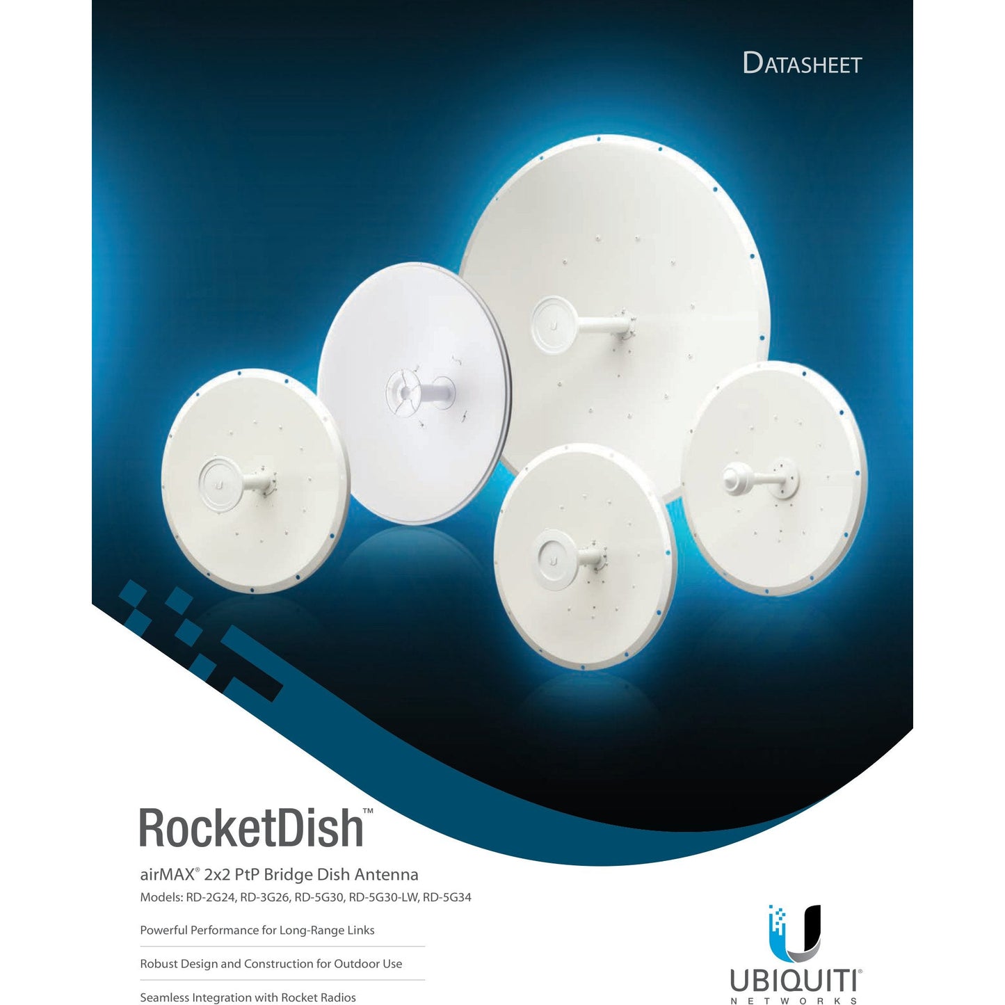 Ubiquiti UISP airMAX 5GHz 30dBi Dish Antenna | RD-5G30