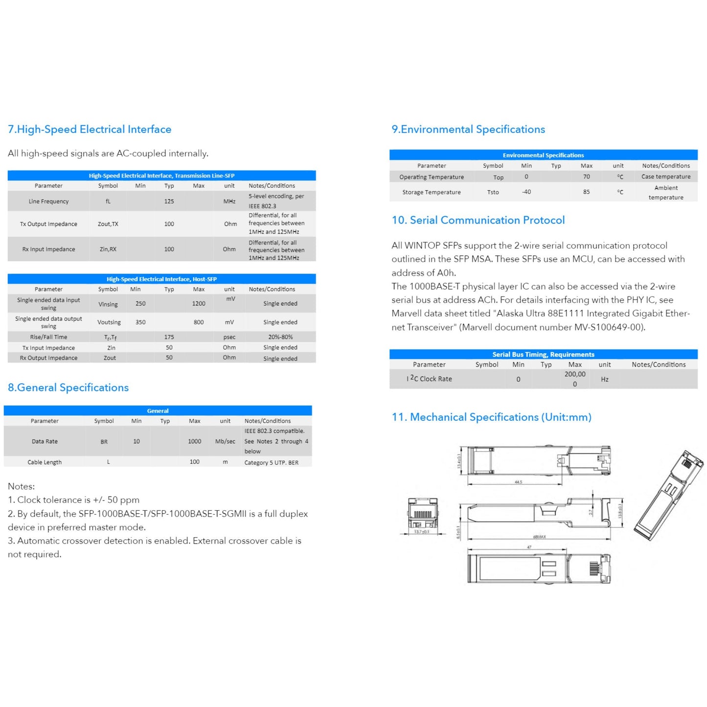 Cudy Multi Mode 1.25G LC SFP 850nm 500m | SM100GMA-05