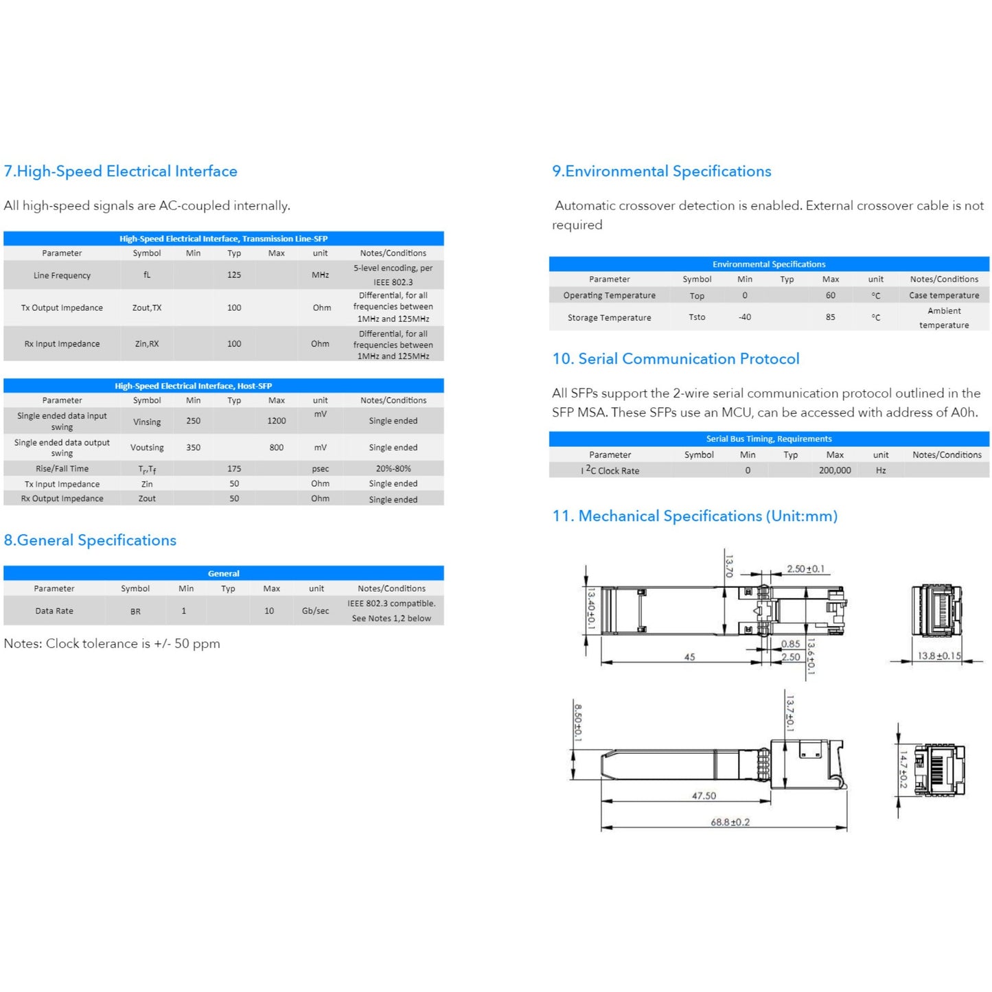 Cudy SFP+ to RJ45 10Gbps Ethernet Module | SM10GL