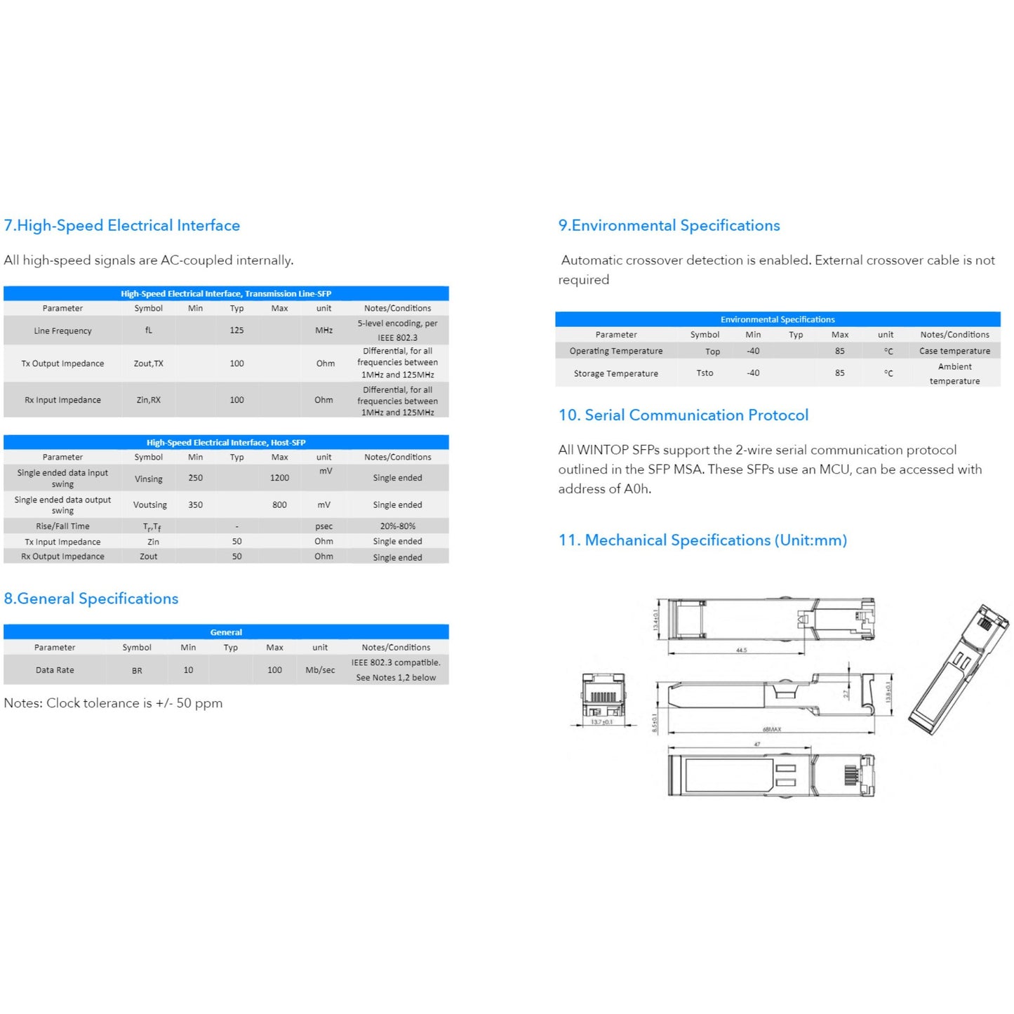 Cudy Multi Mode 10G LC SFP+ 850nm 300m | SM10GMA-03