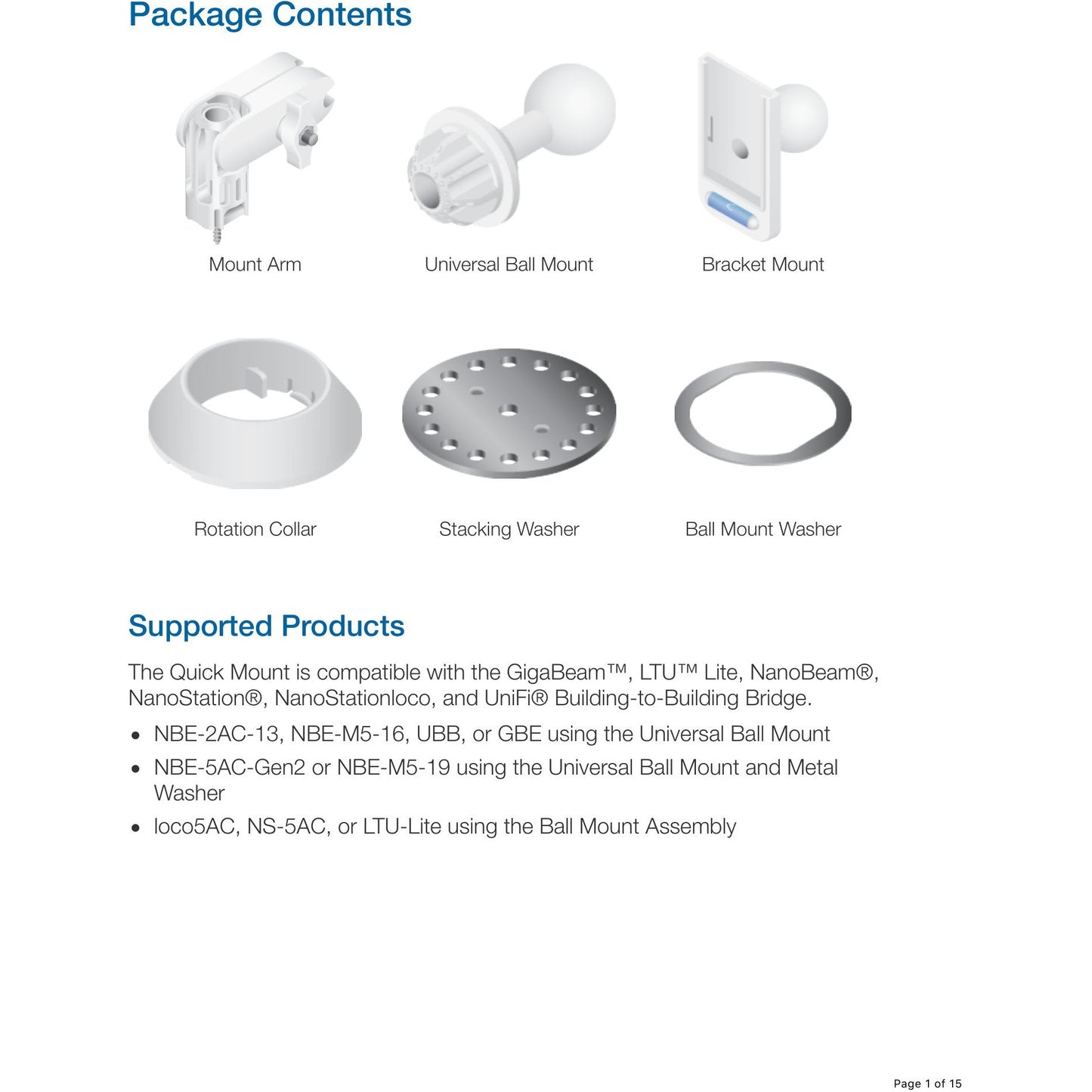 Ubiquiti Toolless Quick-Mount for Ubiquiti CPE's | QUICK-MOUNT