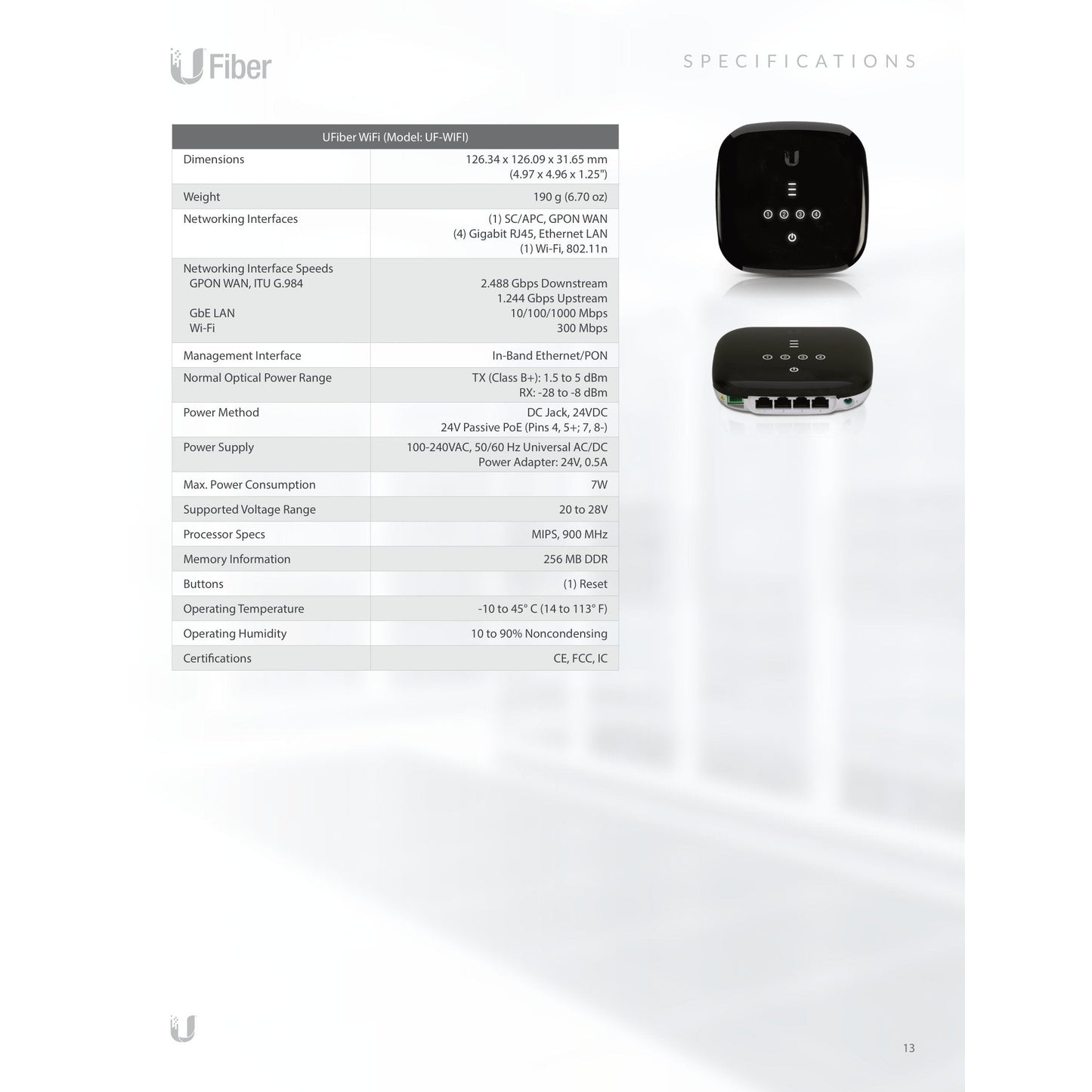 Ubiquiti GPON C+ SC/UPC 20km SFP Module | UF-GP-C+
