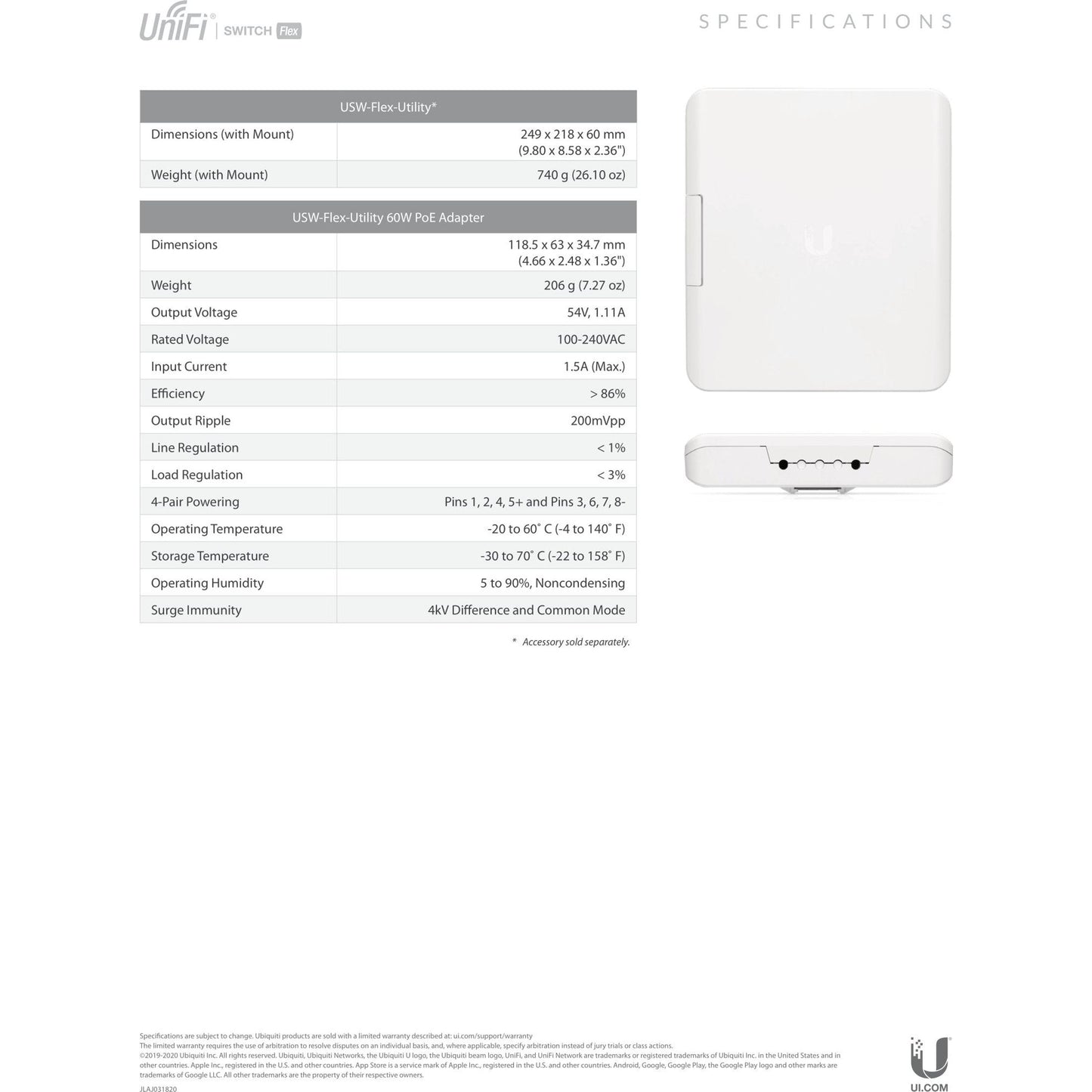 Ubiquiti UniFi Flex Switch Utility Outdoor Enclosure | USW-Flex-Utility