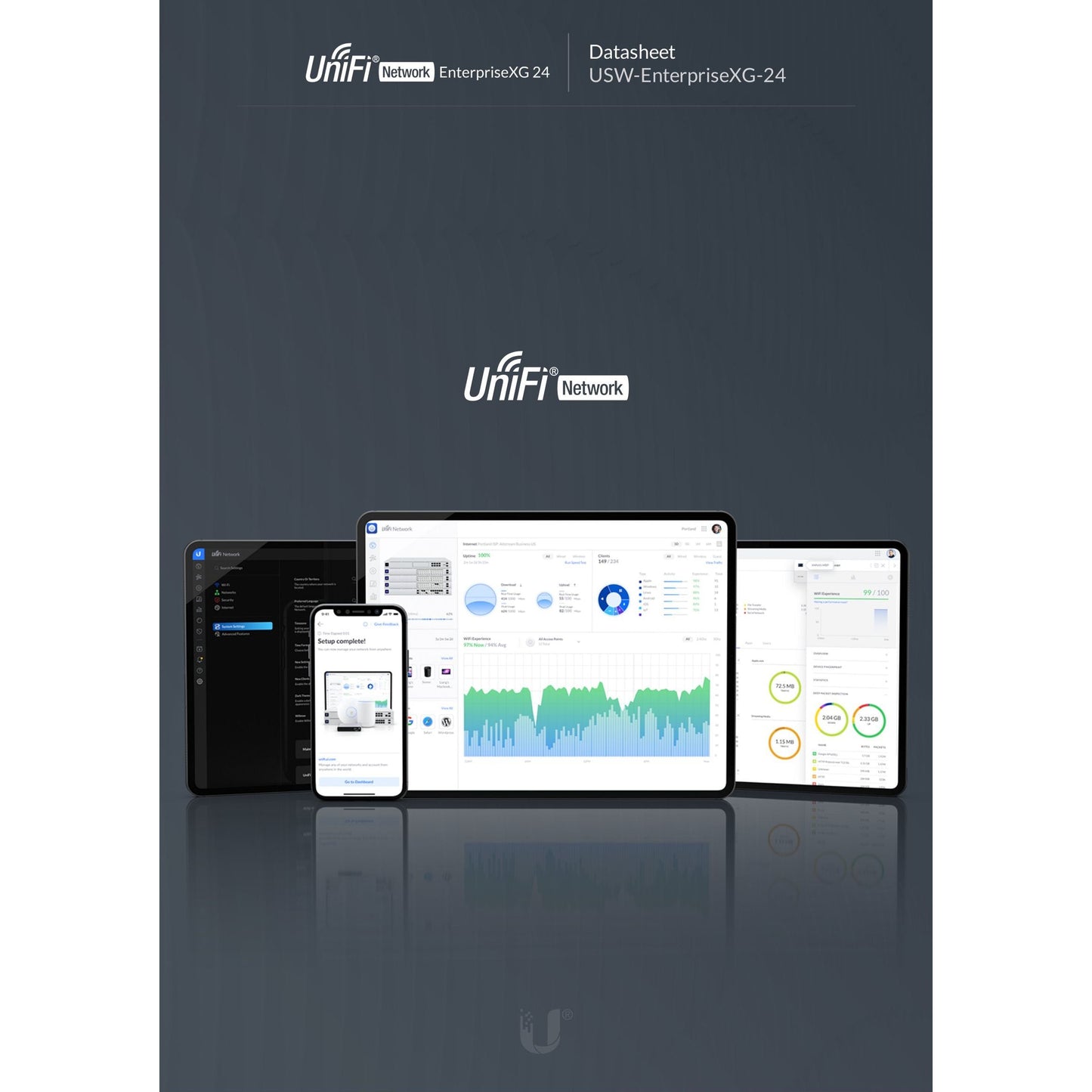 Ubiquiti UniFi Enterprise Switch 24 Port 10Gbps 2 SFP28 | USW-EnterpriseXG-24