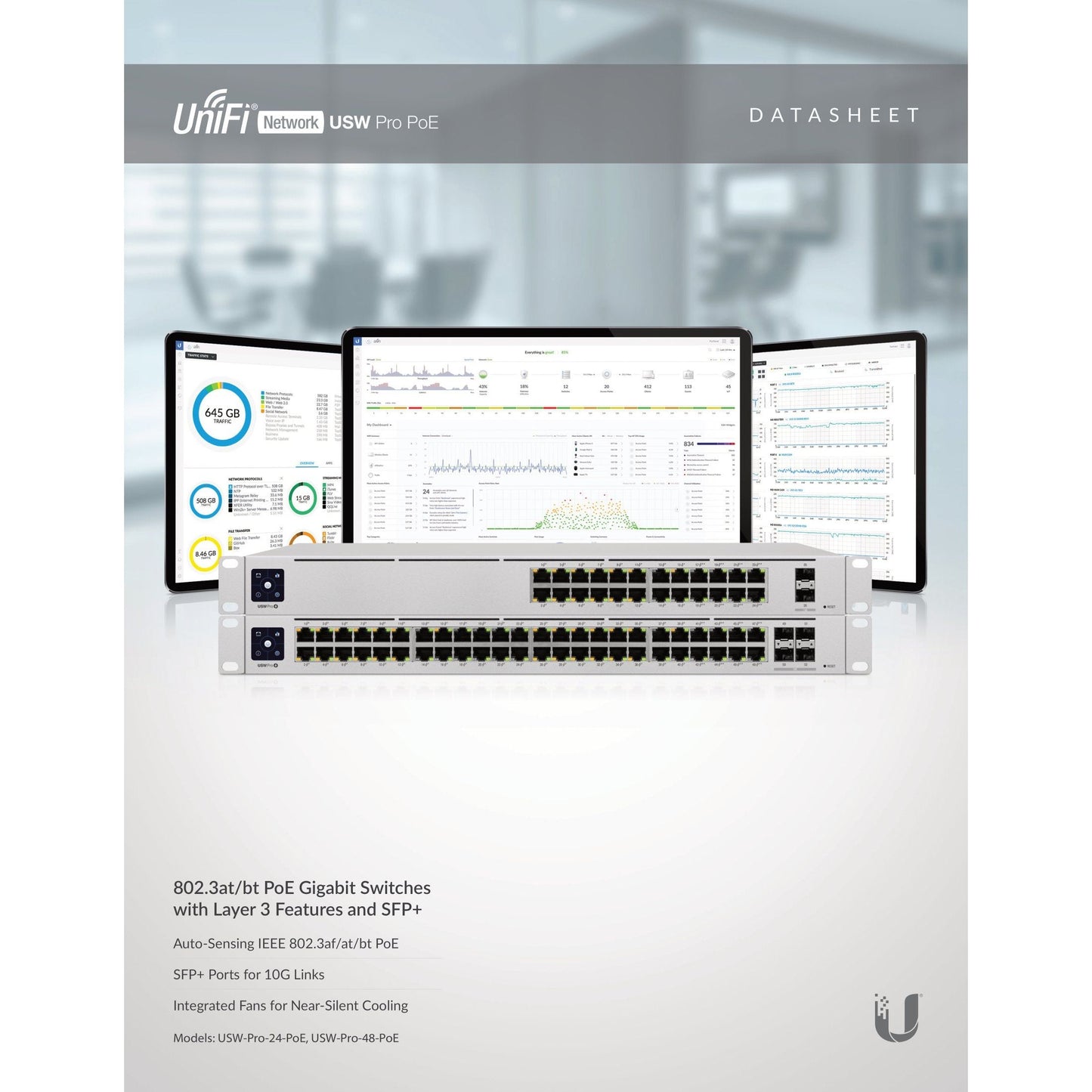 Ubiquiti UniFi Switch Pro 24 Port 16PoE+ 8PoE++ 400W | USW-Pro-24-POE