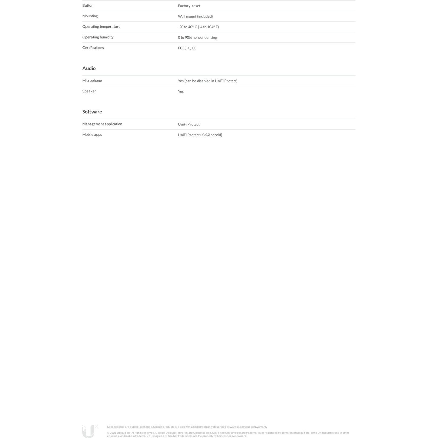 Ubiquiti UniFi Protect G4 Instant 5MP WiFi IP Camera | UVC-G4-INS