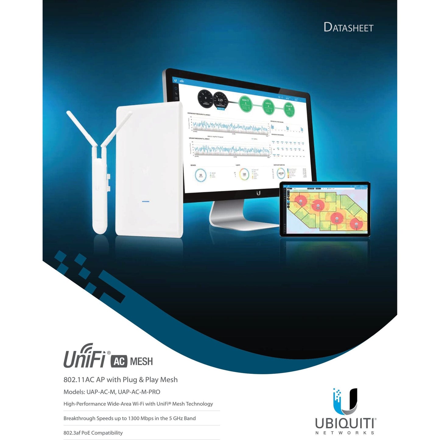Ubiquiti UniFi AC Mesh Outdoor Dual Band AP | UAP-AC-M