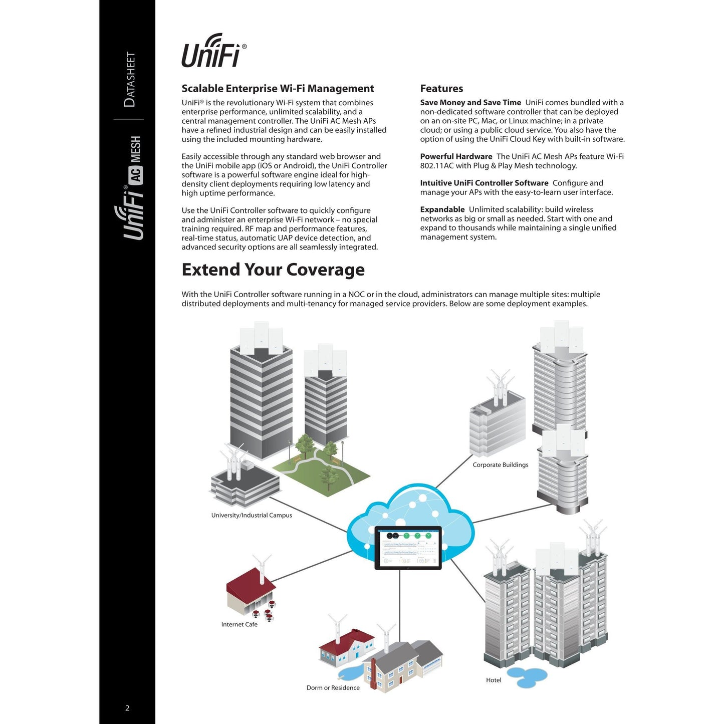 Ubiquiti UniFi AC Mesh Outdoor Dual Band AP | UAP-AC-M