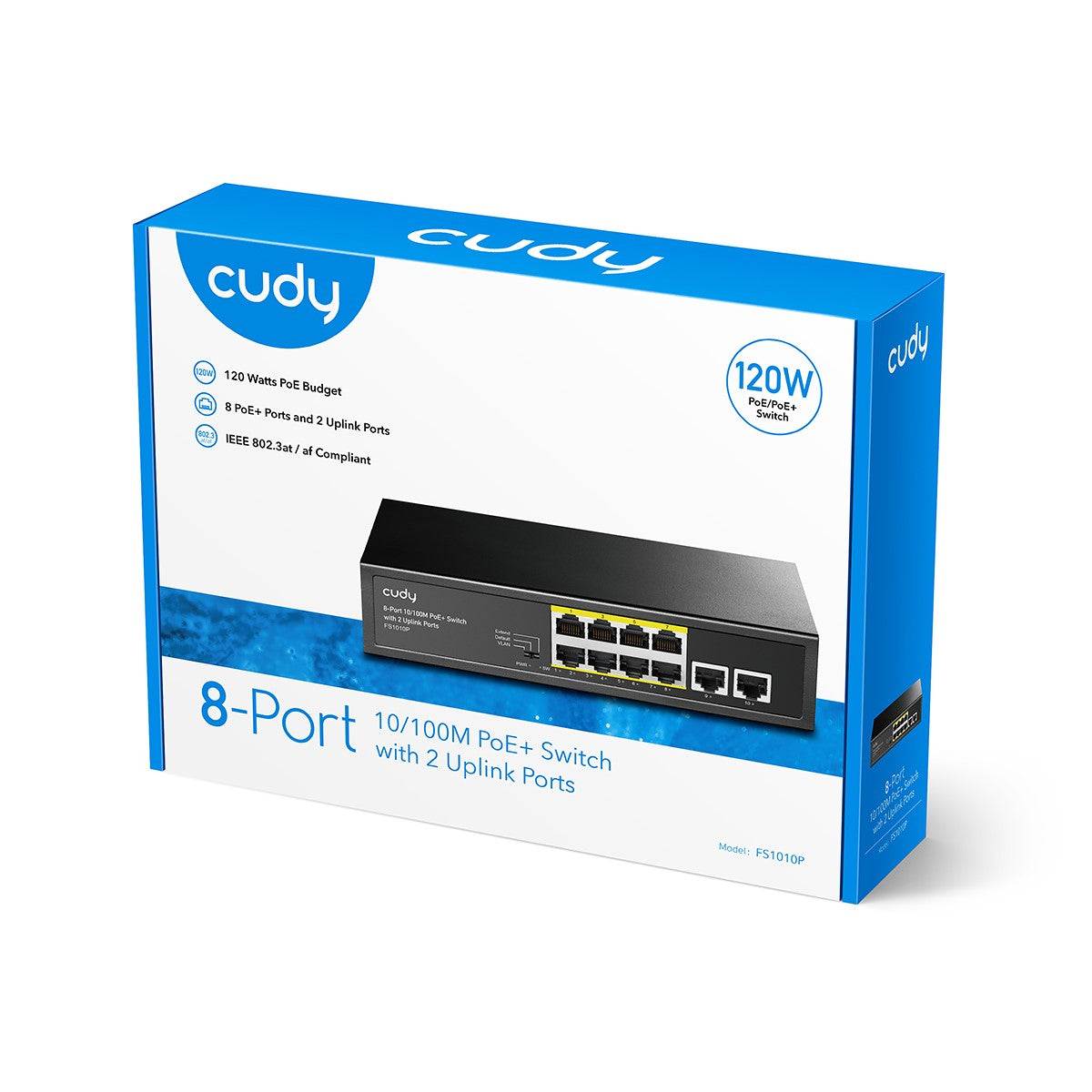Cudy 10 Port Gigabit 8 PoE 100W PoE Switch | GS1010P