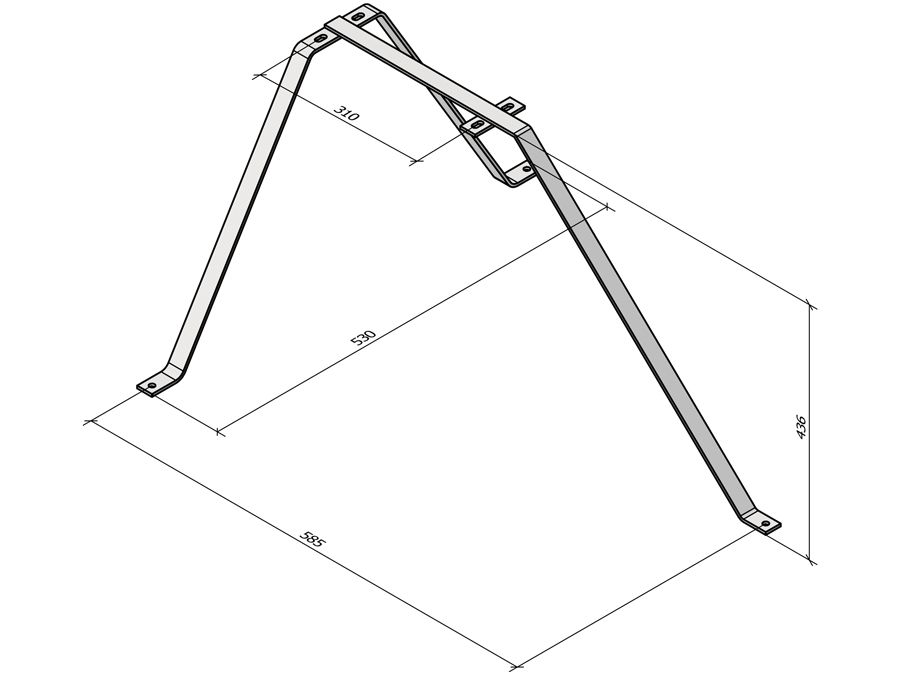 Tripod Bracket Wallmount 47cm