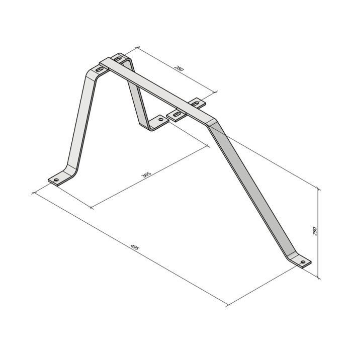 Tripod Bracket Wallmount 25cm
