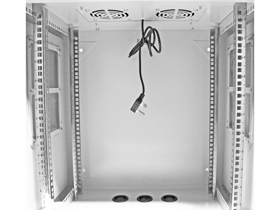 Scoop 12U 450mm Deep Outdoor Cabinet with 2 fans