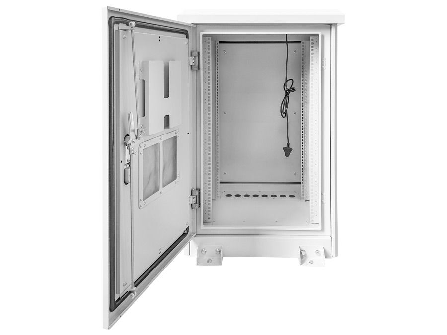 Scoop 18U 600mm Deep Outdoor Cabinet with 2 fans