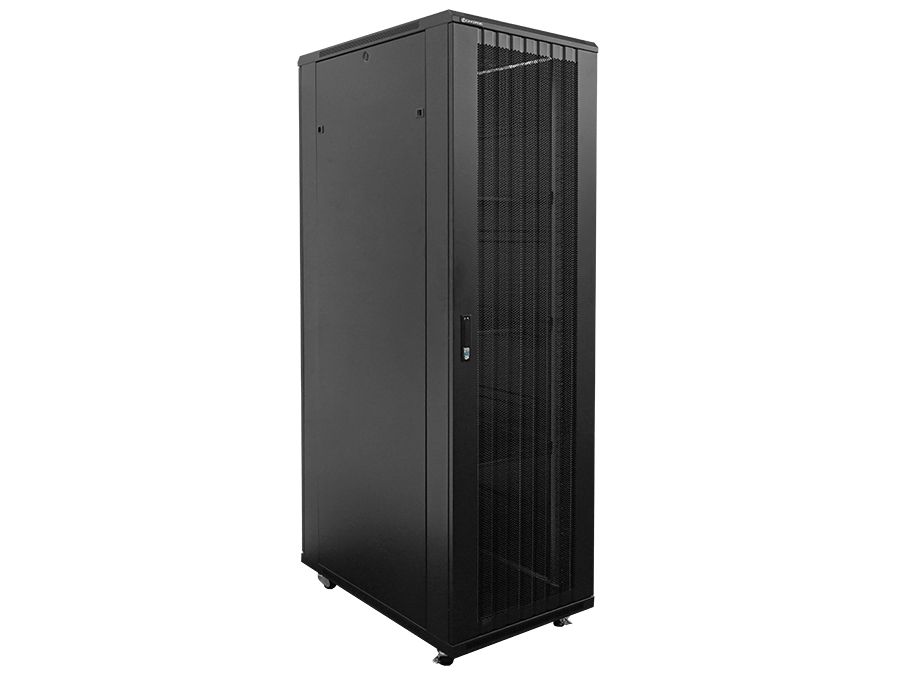 Linkbasic 42U 1M Deep Network Cabinet. 4 Fans 3 Shelves & Perforated Steel Doors