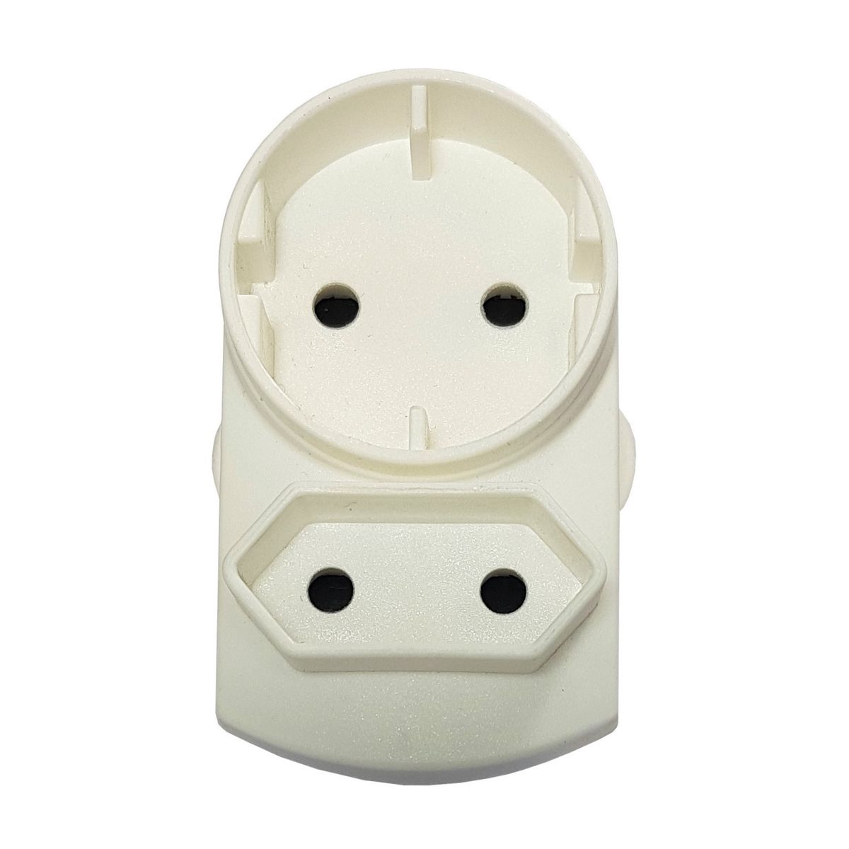 Ausma - Plug Adapter - White - 1 x Round 2 pin 5A with 1 x 2 pin 5A