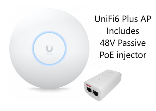 Ubiquiti UniFi6 Plus Dual Band WiFi 6 AP | U6+ & 48V Passive PoE injector