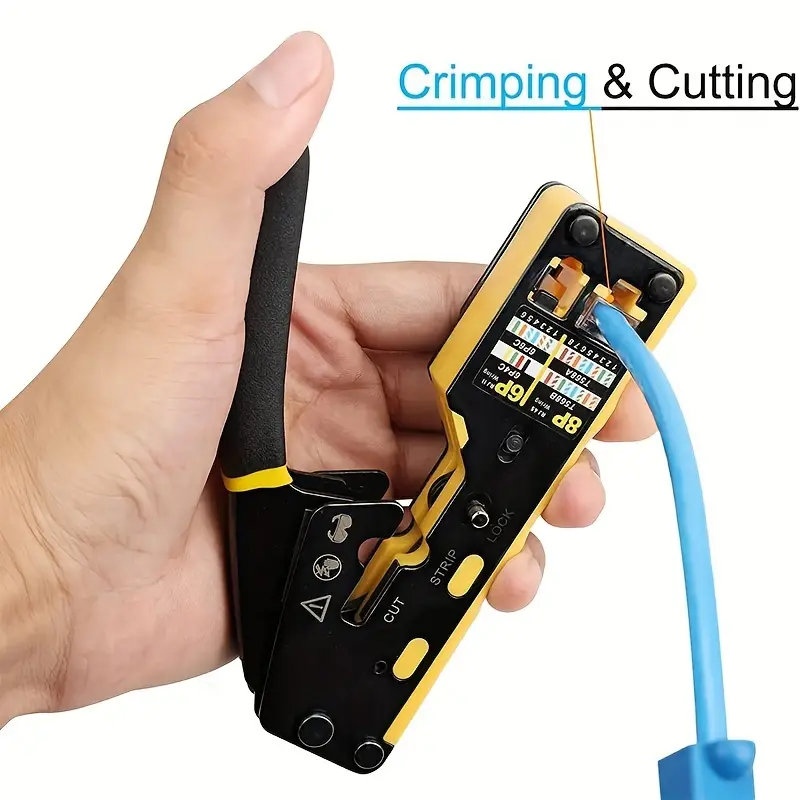 EZ Pass-through: RJ45 Network Cable Crimp Tool: Cat5e / CAT6 / RJ45 /RJ11