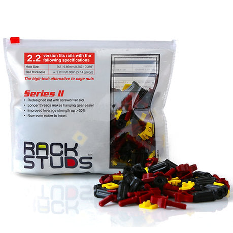 Rackstuds 2.2mm 100 Pack Red