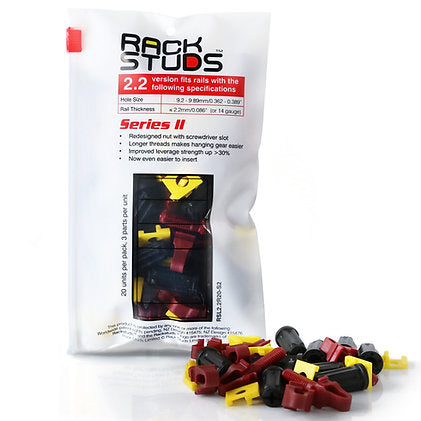 Rackstuds 2.2mm 20 Pack Red