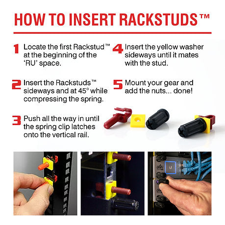 Rackstuds 2.2mm 100 Pack Red