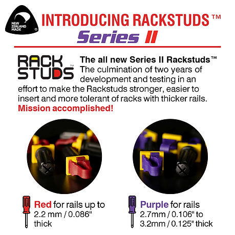 Rackstuds 2.2mm 100 Pack Red