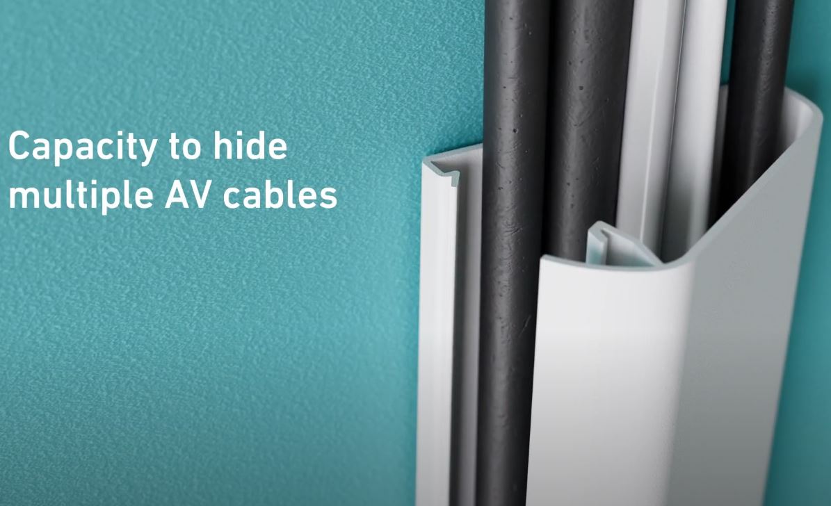 D-Line: TV Cable Management Trunking 60x15mm x 1m White