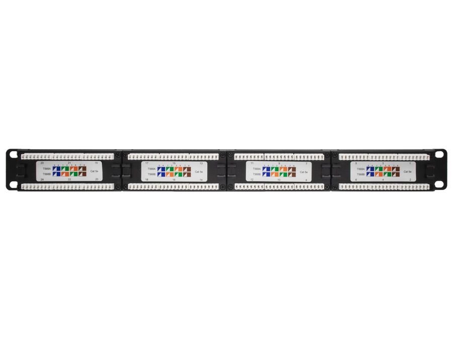 Linkbasic 24 Port Cat5e Rack Mount Patch Panel