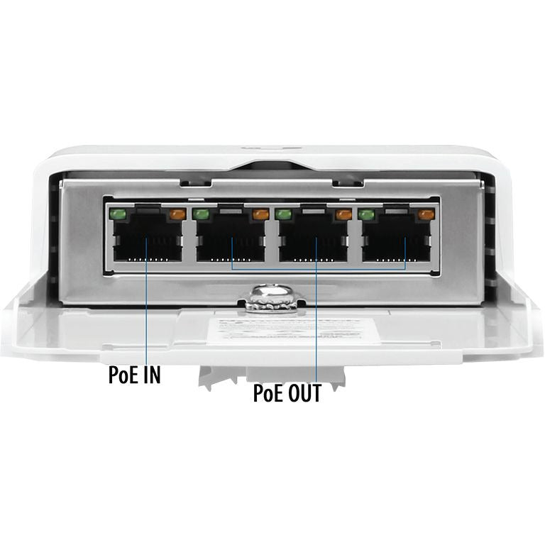 Ubiquiti NanoSwitch Outdoor 4 Port Gigabit with 3 POE Out | N-SW
