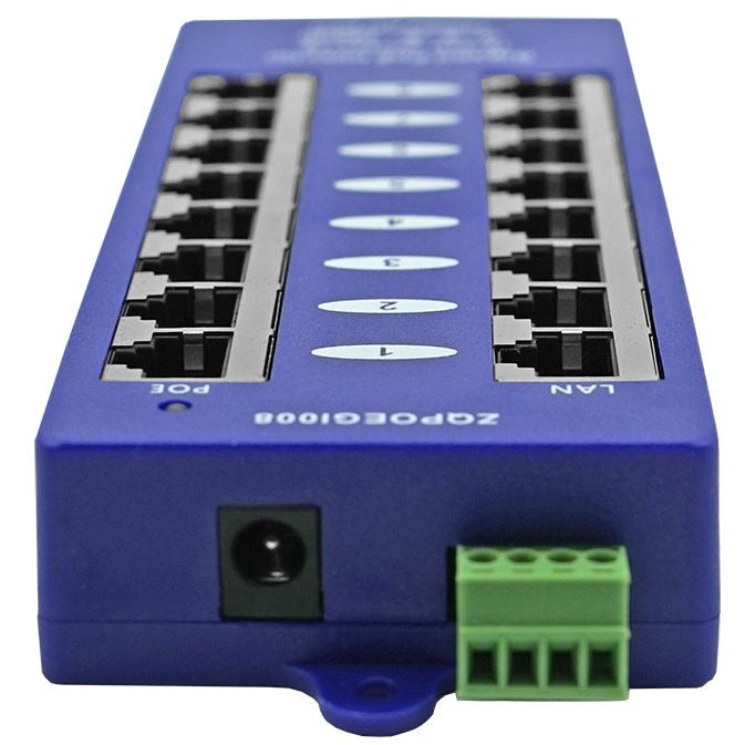 8 Port Gigabit Passive PoE Injector