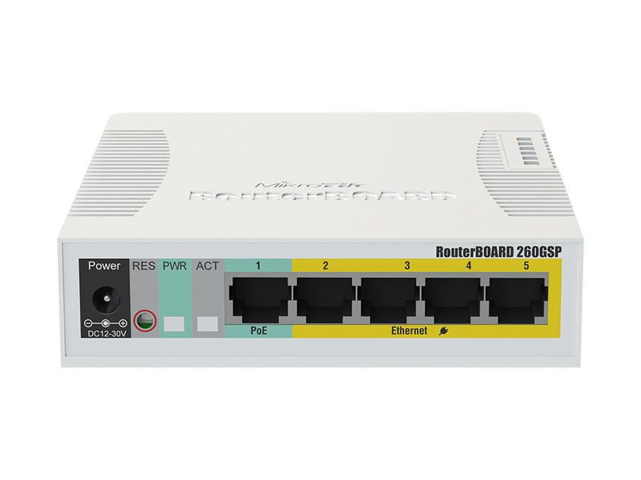 MikroTik SwOS Smart Switch 5 Port Gigabit 1SFP PoE Out | CSS106-1G-4P-1S