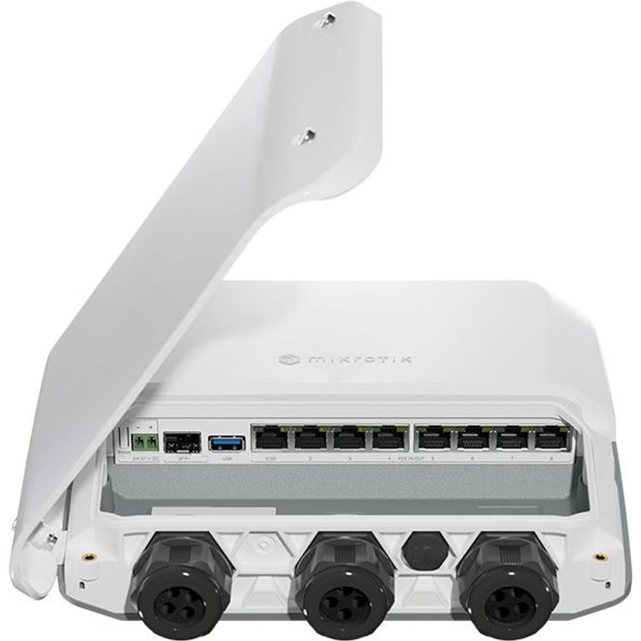 MikroTik 7 Port Gigabit 1x 2.5Gbps 1SFP+ 4 Core Outdoor PoE Router | RB5009UPr+S+OUT