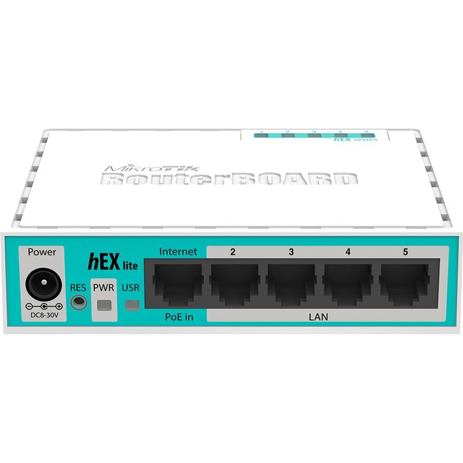 MikroTik hEX Lite 5 Port Ethernet Desktop Router | RB750r2