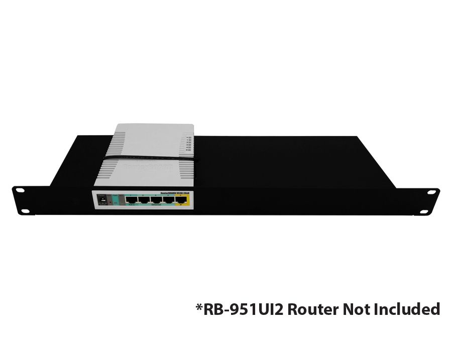 Scoop 19 Inch Rack Mount Tray for MikroTik HEX & hAP Series