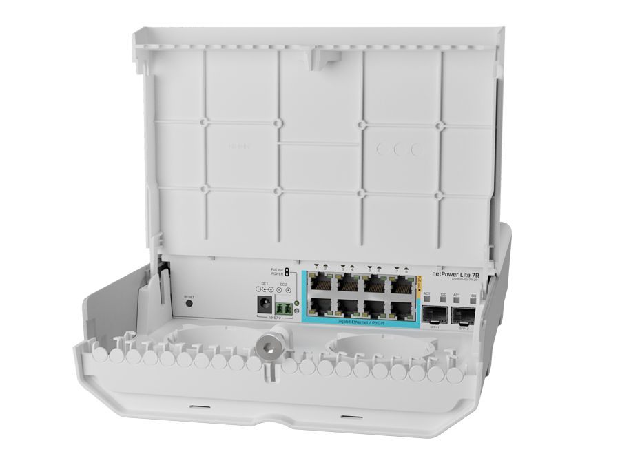 MikroTik netPower Lite 7R 1 PoE out 7 PoE input Switch | CSS610-1Gi-7R-2S+OUT