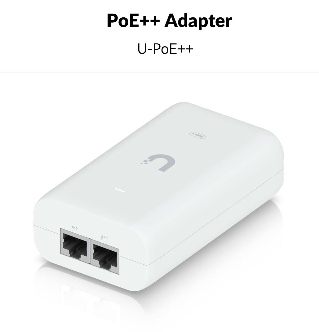 Ubiquiti Gigabit PoE Adapter 48V 60W with Cable | U-PoE++