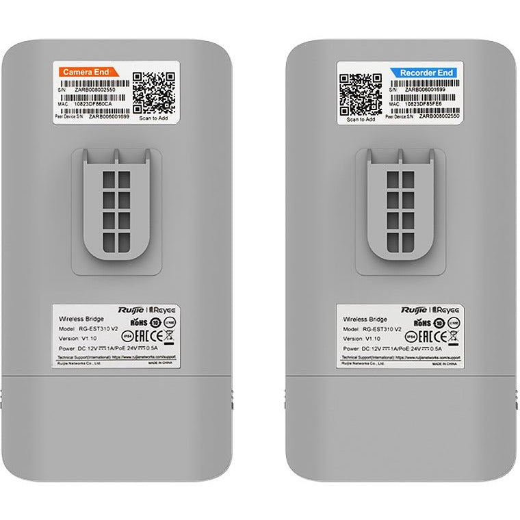 Reyee 5GHz AC 10dBi 60° Pre-Paired Kit wireless bridge | RG-EST310 V2