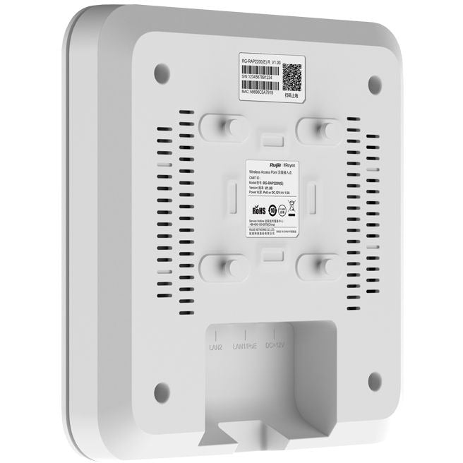 Reyee Dual Band AC 1300Mbps Fast Ethernet Ceiling Mount AP (Access Point) | RG-RAP2200(F)