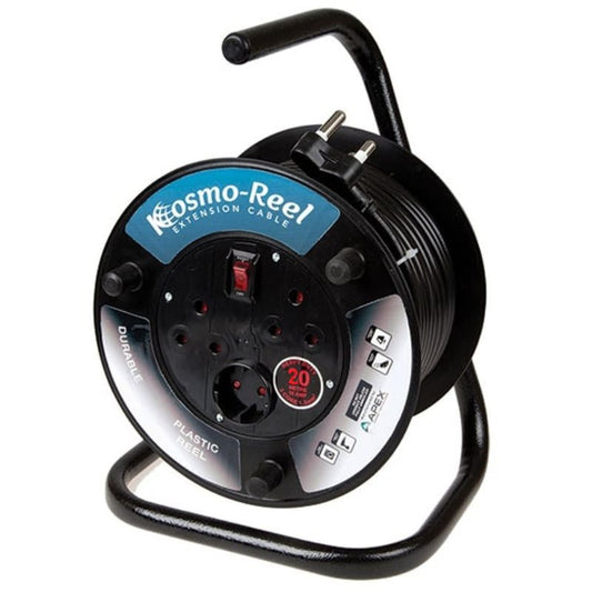 20m Open Reel Electric Extension Lead / Cable / Cord 10A