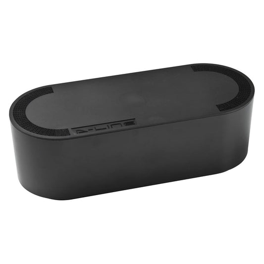 D-Line: Black: Tidy Cable Management Box, Large 415mm x 165mm x 135m