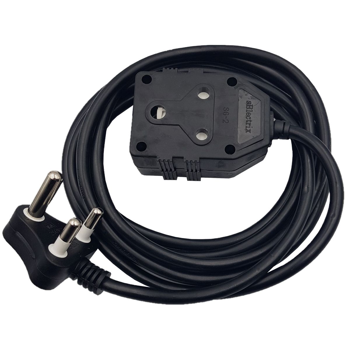 3M Heavy Duty 16A Extension Electrical Lead / Cord / Cable Black
