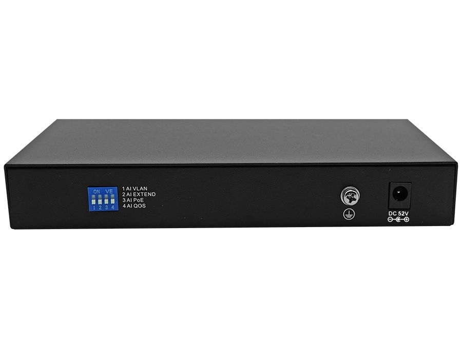 Scoop 8 Port Fast Ethernet AI PoE 96W 2 Gigabit Switch