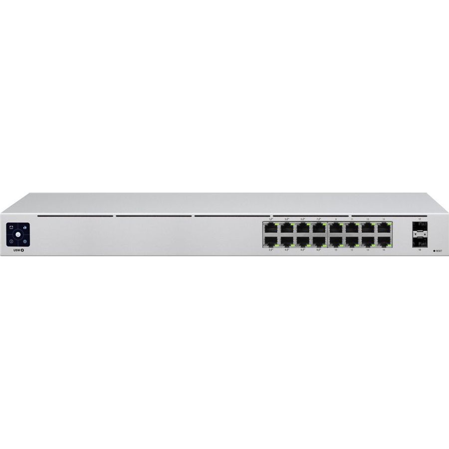 Ubiquiti UniFi Switch 16 Port Gigabit 8PoE 42W 2SFP | USW-16-POE