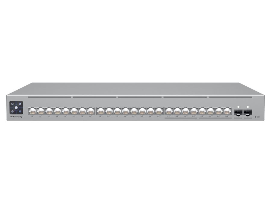 Ubiquiti UniFi Pro Max Switch 24 Port 16PoE 8x 2.5Gbps PoE++ 400W : USW-Pro-Max-24-POE (400W PoE)