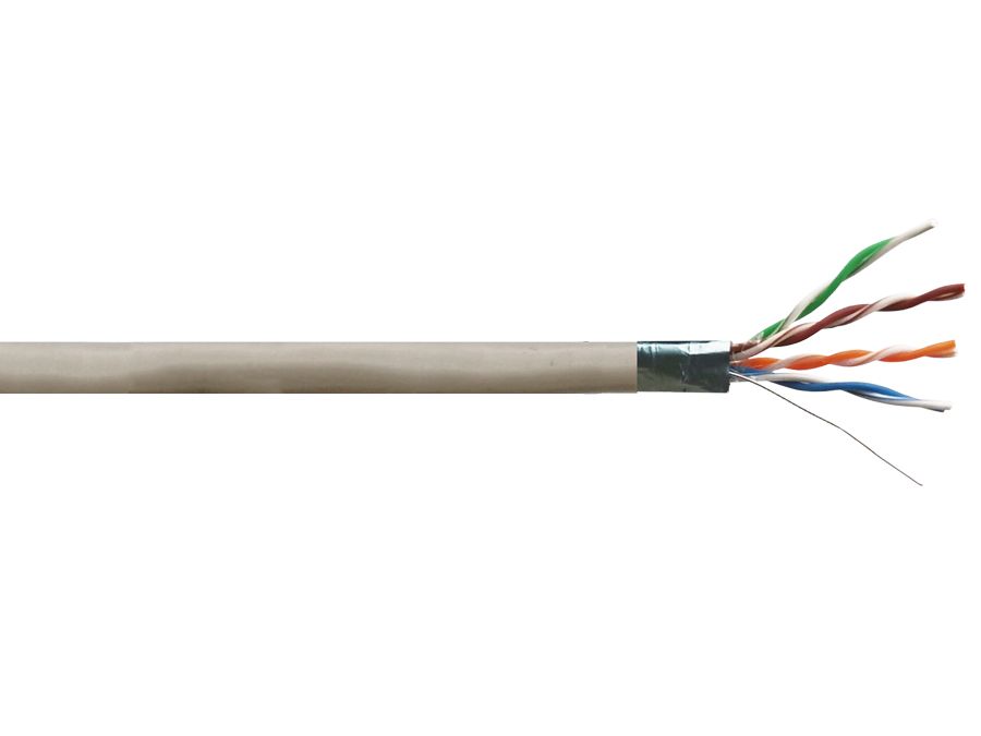 Linkbasic 305M Drum Cat5e Solid Shielded Grey FTP Network Cable