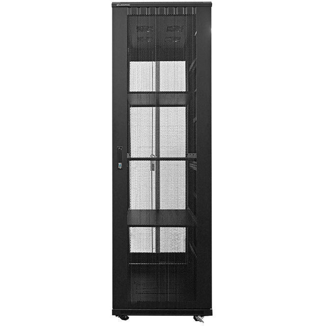 Linkbasic 42U 1M Deep Network Cabinet. 4 Fans 3 Shelves & Perforated Steel Doors